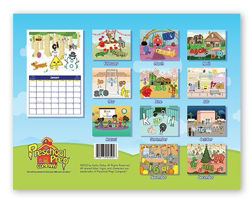 Preschool Prep Company 2022 Calendar