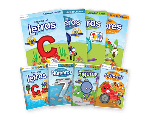 Spanish Basics 4 Pack (Coloring Books + DVDs)