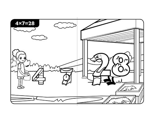 math fact coloring pages