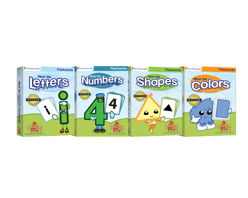 Basics Flashcards 4 Pack (Letters, Numbers, Shapes, & Colors)