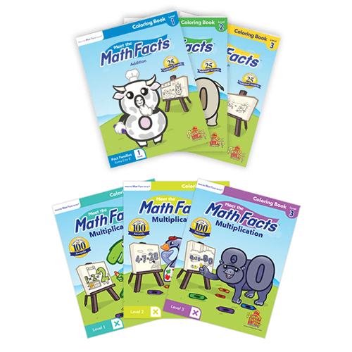 Math Facts Coloring Books 6 Pack