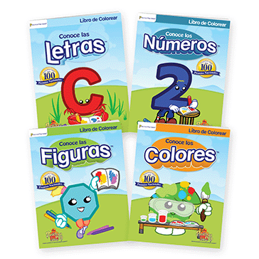 Spanish Coloring Books 4 Pack