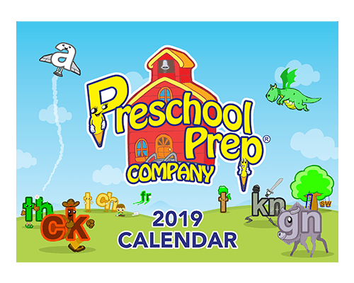 Preschool Prep Company 2019 Calendar
